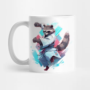 karate raccoon Mug